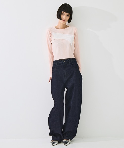 kotohayokozawa(コトハヨコザワ)の「【kotohayokozawa/コトハヨコザワ】todo TINY WAVE TOP *LONG SLEEVE/todoタイニーウェーブトップロングスリーブ(Tシャツ/カットソー・レディース・ブラウン/ブラック/ピンク・FREE)」の15枚目の写真