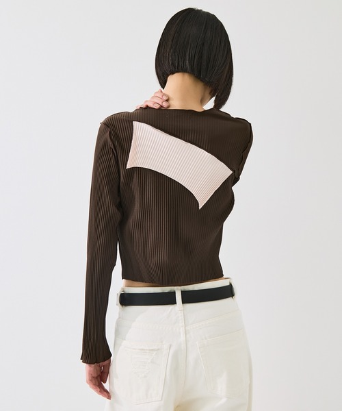 kotohayokozawa(コトハヨコザワ)の「【kotohayokozawa/コトハヨコザワ】todo TINY WAVE TOP *LONG SLEEVE/todoタイニーウェーブトップロングスリーブ(Tシャツ/カットソー・レディース・ブラウン/ブラック/ピンク・FREE)」の14枚目の写真