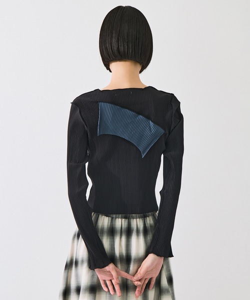 kotohayokozawa(コトハヨコザワ)の「【kotohayokozawa/コトハヨコザワ】todo TINY WAVE TOP *LONG SLEEVE/todoタイニーウェーブトップロングスリーブ(Tシャツ/カットソー・レディース・ブラウン/ブラック/ピンク・FREE)」の8枚目の写真