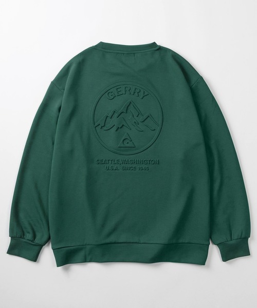 GERRY(ジェリー)の「【70】【GERRY/ジェリー】ダンボールニット バックエンボス加工 ストレッチ シルキータッチ スウェット/オーバーサイズ/クルーネック/スポーツミックス/ユニセックス(スウェット・メンズ・グレー/ブルー/グリーン/ブラック/ホワイト・M/XL/L)」の12枚目の写真