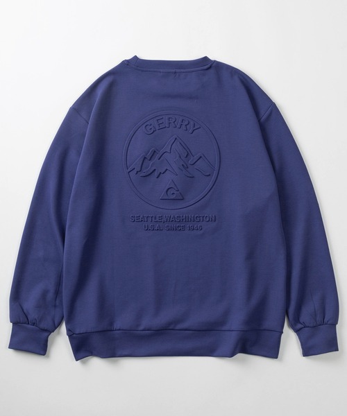 GERRY(ジェリー)の「【70】【GERRY/ジェリー】ダンボールニット バックエンボス加工 ストレッチ シルキータッチ スウェット/オーバーサイズ/クルーネック/スポーツミックス/ユニセックス(スウェット・メンズ・グレー/ブルー/グリーン/ブラック/ホワイト・M/XL/L)」の15枚目の写真