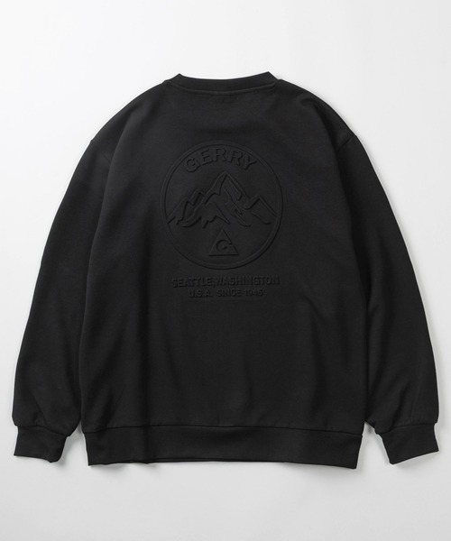 GERRY(ジェリー)の「【70】【GERRY/ジェリー】ダンボールニット バックエンボス加工 ストレッチ シルキータッチ スウェット/オーバーサイズ/クルーネック/スポーツミックス/ユニセックス(スウェット・メンズ・グレー/ブルー/グリーン/ブラック/ホワイト・M/XL/L)」の9枚目の写真
