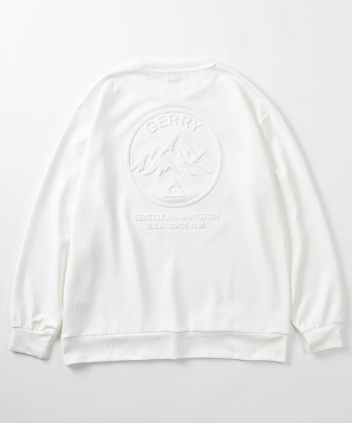 GERRY(ジェリー)の「【70】【GERRY/ジェリー】ダンボールニット バックエンボス加工 ストレッチ シルキータッチ スウェット/オーバーサイズ/クルーネック/スポーツミックス/ユニセックス(スウェット・メンズ・グレー/ブルー/グリーン/ブラック/ホワイト・M/XL/L)」の7枚目の写真