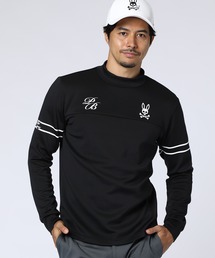 [GOLF]ドライストレッチグラフィック モックネックTシャツ