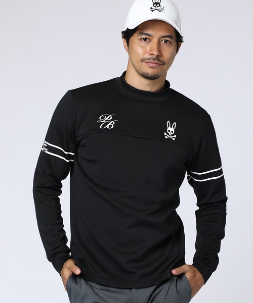 Psycho Bunny（サイコバニー）の「[GOLF]ドライストレッチグラフィック モックネックTシャツ（Tシャツ/カットソー・メンズ・ネイビー/ホワイト/グレイッシュベージュ/ブラック・MEDIUM/X-LARGE/LARGE）」の3枚目の写真