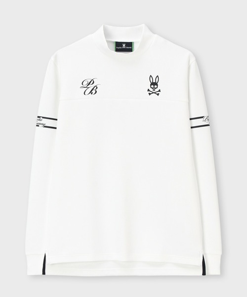 Psycho Bunny（サイコバニー）の「[GOLF]ドライストレッチグラフィック モックネックTシャツ（Tシャツ/カットソー・メンズ・ネイビー/ホワイト/グレイッシュベージュ/ブラック・MEDIUM/X-LARGE/LARGE）」の8枚目の写真