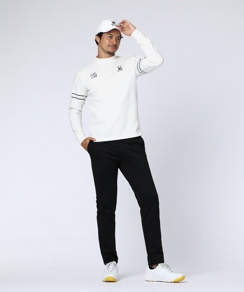 Psycho Bunny（サイコバニー）の「[GOLF]ドライストレッチグラフィック モックネックTシャツ（Tシャツ/カットソー・メンズ・ネイビー/ホワイト/グレイッシュベージュ/ブラック・MEDIUM/X-LARGE/LARGE）」の7枚目の写真