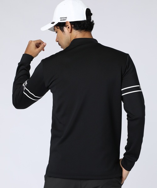Psycho Bunny（サイコバニー）の「[GOLF]ドライストレッチグラフィック モックネックTシャツ（Tシャツ/カットソー・メンズ・ネイビー/ホワイト/グレイッシュベージュ/ブラック・MEDIUM/X-LARGE/LARGE）」の11枚目の写真