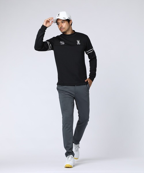 Psycho Bunny（サイコバニー）の「[GOLF]ドライストレッチグラフィック モックネックTシャツ（Tシャツ/カットソー・メンズ・ネイビー/ホワイト/グレイッシュベージュ/ブラック・MEDIUM/X-LARGE/LARGE）」の12枚目の写真