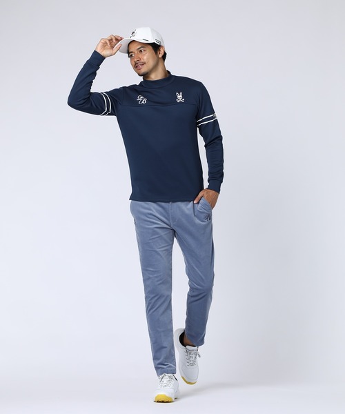 Psycho Bunny（サイコバニー）の「[GOLF]ドライストレッチグラフィック モックネックTシャツ（Tシャツ/カットソー・メンズ・ネイビー/ホワイト/グレイッシュベージュ/ブラック・MEDIUM/X-LARGE/LARGE）」の22枚目の写真
