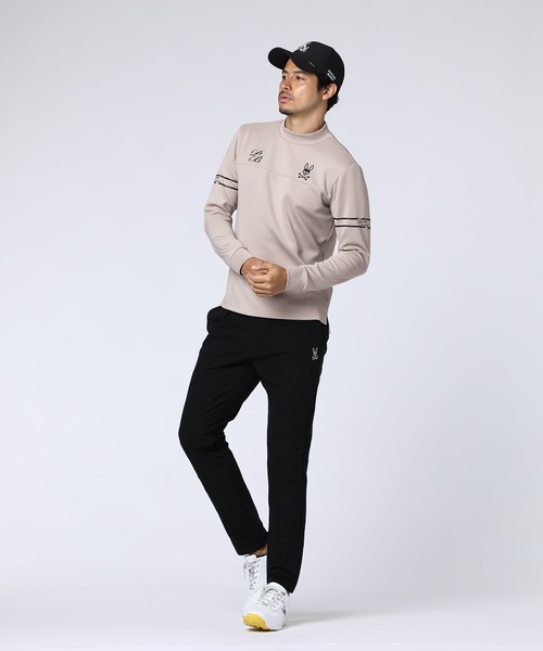 Psycho Bunny（サイコバニー）の「[GOLF]ドライストレッチグラフィック モックネックTシャツ（Tシャツ/カットソー・メンズ・ネイビー/ホワイト/グレイッシュベージュ/ブラック・MEDIUM/X-LARGE/LARGE）」の17枚目の写真