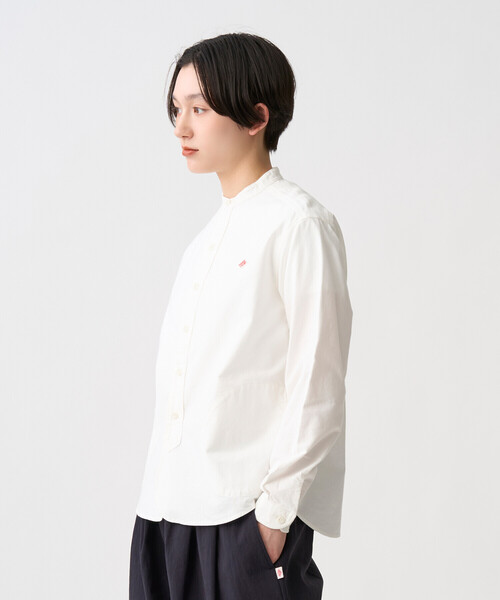 DANTON(ダントン)の「Women's Oxford Band Collar Shirt(シャツ/ブラウス・レディース・ホワイト/オフホワイト・36/38/34)」の3枚目の写真