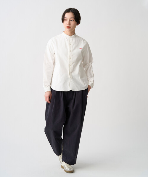 DANTON(ダントン)の「Women's Oxford Band Collar Shirt(シャツ/ブラウス・レディース・ホワイト/オフホワイト・36/38/34)」の5枚目の写真