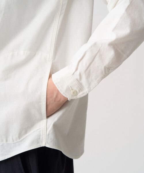 DANTON(ダントン)の「Women's Oxford Band Collar Shirt(シャツ/ブラウス・レディース・ホワイト/オフホワイト・36/38/34)」の6枚目の写真