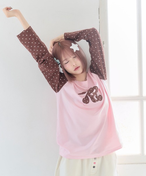 rumnel:(ルムネル)の「ルムネルロゴ星柄ロンT / rumnel: Logo Star Long Sleeve Tee(Tシャツ/カットソー・レディース・ホワイト系その他/ピンク系その他・FREE)」の14枚目の写真