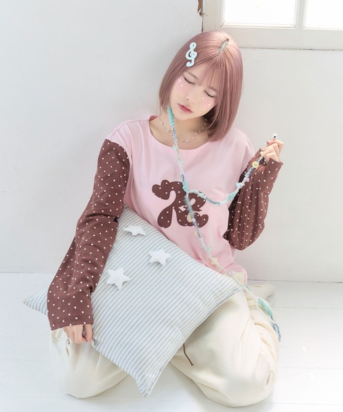rumnel:(ルムネル)の「ルムネルロゴ星柄ロンT / rumnel: Logo Star Long Sleeve Tee(Tシャツ/カットソー・レディース・ホワイト系その他/ピンク系その他・FREE)」の15枚目の写真