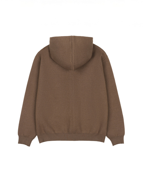LOTSYOU(ロッツユー)の「lotsyou_Ava Knit Hood Zip-Up Brown(ニット/セーター・レディース・その他・OS)」の2枚目の写真