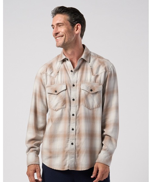 wjk（ダヴルジェイケイ）の「loose check western shirt（シャツ/ブラウス・メンズ・ブラック/ライトグレー/ライトベージュ・X-LARGE/LARGE/MEDIUM/SMALL）」の6枚目の写真