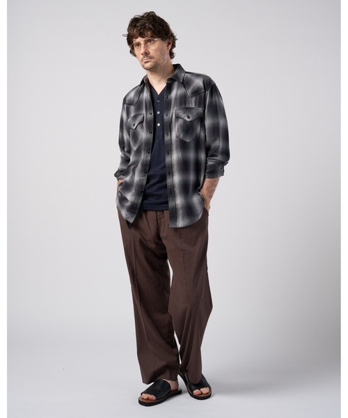 wjk（ダヴルジェイケイ）の「loose check western shirt（シャツ/ブラウス・メンズ・ブラック/ライトグレー/ライトベージュ・X-LARGE/LARGE/MEDIUM/SMALL）」の12枚目の写真