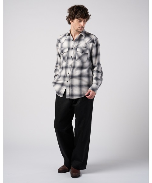 wjk（ダヴルジェイケイ）の「loose check western shirt（シャツ/ブラウス・メンズ・ブラック/ライトグレー/ライトベージュ・X-LARGE/LARGE/MEDIUM/SMALL）」の16枚目の写真