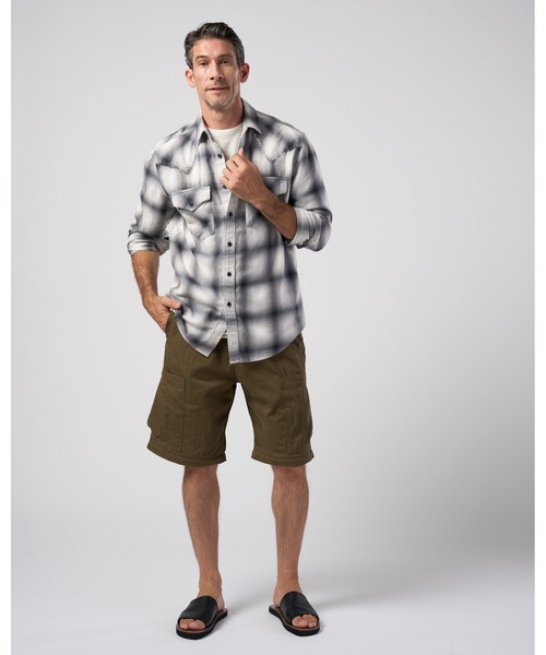 wjk（ダヴルジェイケイ）の「loose check western shirt（シャツ/ブラウス・メンズ・ブラック/ライトグレー/ライトベージュ・X-LARGE/LARGE/MEDIUM/SMALL）」の20枚目の写真