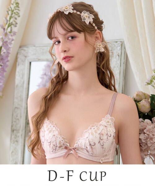 Risa Magli(リサマリ)の「ストロ ブラジャー (D-F) <リサマリミラクル谷間ブラ>(ブラジャー・レディース・ベビーピンク/ライトグレー/アイボリー・F70/F75/F80/F65/E80/E70/E75/E65/D70/D75/D80/D65)」の3枚目の写真