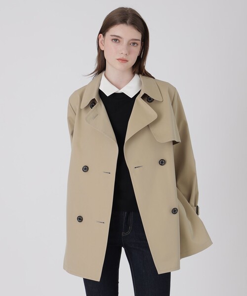 BLUE LABEL CRESTBRIDGE(ブルーレーベルクレストブリッジ)の「ギャバケープトレンチコート(トレンチコート・レディース・ベージュ系その他・38/36)」の1枚目の写真