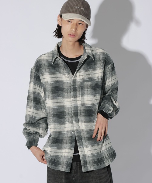 LAKOLE（ラコレ）の「モールチェック長袖シャツ / 1054011（シャツ/ブラウス・メンズ・ベージュ/ブラック/ブラウン・LARGE/MEDIUM/X-LARGE）」の2枚目の写真