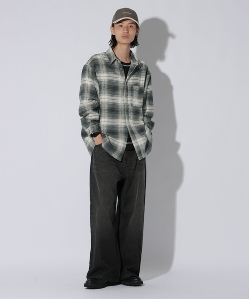 LAKOLE（ラコレ）の「モールチェック長袖シャツ / 1054011（シャツ/ブラウス・メンズ・ベージュ/ブラック/ブラウン・LARGE/MEDIUM/X-LARGE）」の15枚目の写真