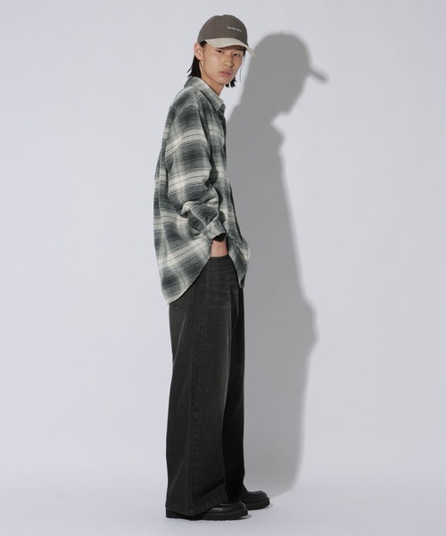 LAKOLE（ラコレ）の「モールチェック長袖シャツ / 1054011（シャツ/ブラウス・メンズ・ベージュ/ブラック/ブラウン・LARGE/MEDIUM/X-LARGE）」の16枚目の写真