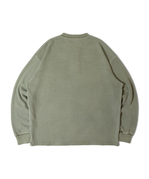 JACKROSE(ジャックローズ)の「SEABEES-TCワッフル-ヘンリーネック・LSTEE(Tシャツ/カットソー・メンズ・ブラック/ホワイト/ブラック系2/オリーブ・L/M)」の10枚目の写真