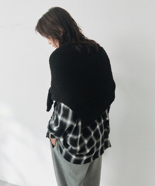 RIVE DROITE（リヴドロワ）の「ドレーピーチェックワイドシャツ（秋服/オンブレチェック）（シャツ/ブラウス・レディース・ブラック/ベージュ/ブラウン・FREE）」の20枚目の写真