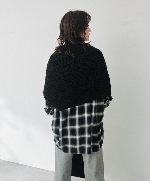 RIVE DROITE（リヴドロワ）の「ドレーピーチェックワイドシャツ（秋服/オンブレチェック）（シャツ/ブラウス・レディース・ブラック/ベージュ/ブラウン・FREE）」の21枚目の写真