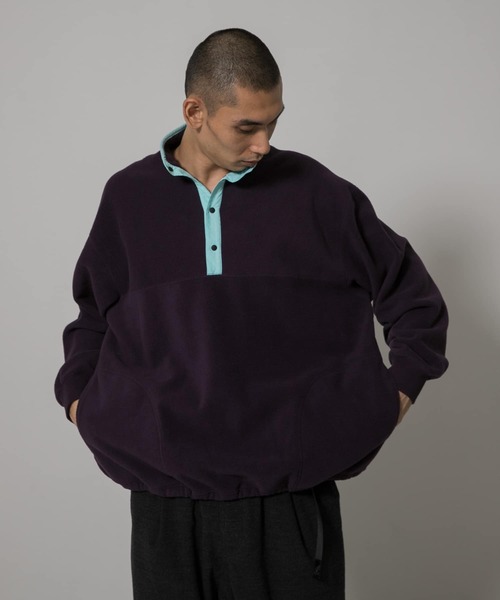 EKAL(エカル)の「マルチカラーフリースプルオーバー(その他トップス・メンズ・オレンジ/ブラック/パープル/アイボリー・MEDIUM/LARGE)」の17枚目の写真