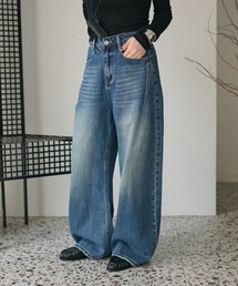 vintage wash wide denim pants /ヴィンテージウォッシュワイドデニムパンツ