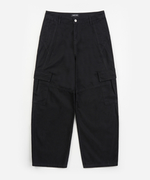 カーブド切替カーゴパンツ (BLACK)
