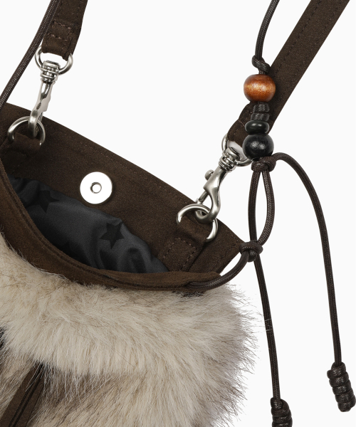 OHESHIO（オヘシオ）の「BEADS FUR MINI BAG, BEIGE（ショルダーバッグ・レディース・その他・FREE）」の5枚目の写真