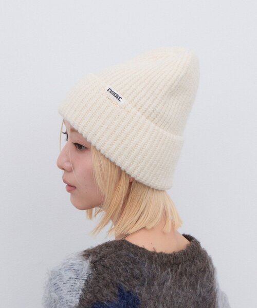 CIAOPANIC TYPY(チャオパニックティピー)の「:【TYNNE.】配色ギザギザステッチニット帽(ニットキャップ/ビーニー・レディース・グレー/オフホワイト/ピンク/ブラック/ミント/パープル・ONE SIZE)」の17枚目の写真