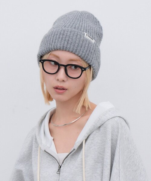 CIAOPANIC TYPY(チャオパニックティピー)の「:【TYNNE.】配色ギザギザステッチニット帽(ニットキャップ/ビーニー・レディース・グレー/オフホワイト/ピンク/ブラック/ミント/パープル・ONE SIZE)」の21枚目の写真