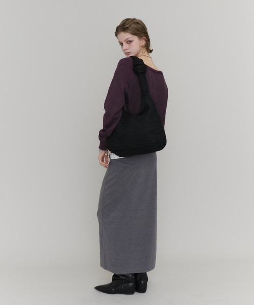 Rohwel(ローウェル)の「Knot Handle Shoulder Bag / ノットハンドルショルダーバッグ(ショルダーバッグ・レディース・ブラック/ブラウン/グレー・FREE)」の21枚目の写真