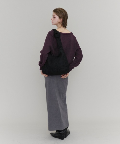 Rohwel(ローウェル)の「Knot Handle Shoulder Bag / ノットハンドルショルダーバッグ(ショルダーバッグ・レディース・ブラック/ブラウン/グレー・FREE)」の22枚目の写真