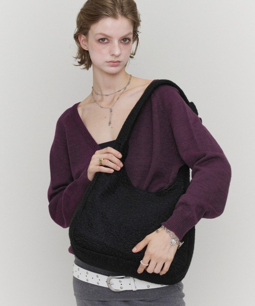 Rohwel(ローウェル)の「Knot Handle Shoulder Bag / ノットハンドルショルダーバッグ(ショルダーバッグ・レディース・ブラック/ブラウン/グレー・FREE)」の18枚目の写真