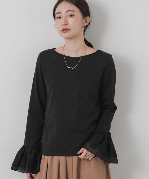 Gready Brilliant（グレディブリリアン）の「レース袖プルオーバー（その他トップス・レディース・アイボリー/ブラック・38）」の15枚目の写真