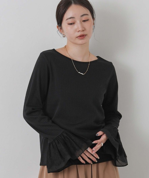 Gready Brilliant（グレディブリリアン）の「レース袖プルオーバー（その他トップス・レディース・アイボリー/ブラック・38）」の18枚目の写真