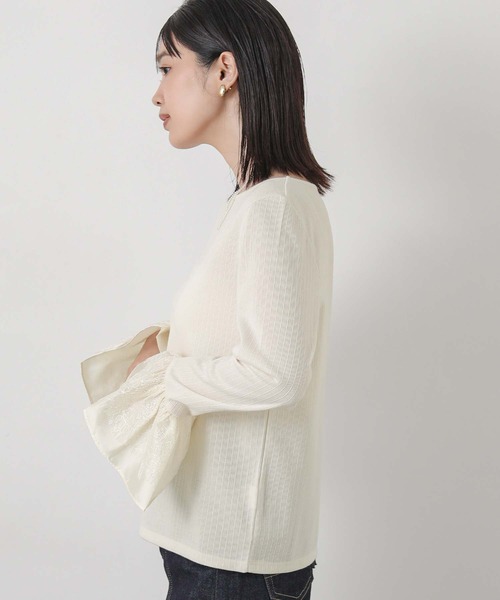 Gready Brilliant（グレディブリリアン）の「レース袖プルオーバー（その他トップス・レディース・アイボリー/ブラック・38）」の8枚目の写真