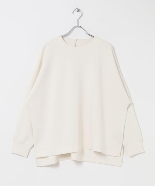 ITEMS URBANRESEARCH（アイテムズ アーバンリサーチ）の「ダンボールバックジッププルオーバー（Tシャツ/カットソー・レディース・オフホワイト/グレー系その他/ネイビー・FREE）」の10枚目の写真
