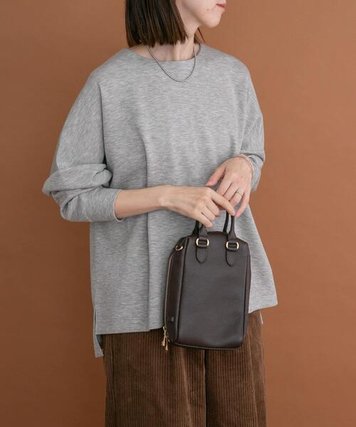 ITEMS URBANRESEARCH（アイテムズ アーバンリサーチ）の「ダンボールバックジッププルオーバー（Tシャツ/カットソー・レディース・オフホワイト/グレー系その他/ネイビー・FREE）」の14枚目の写真