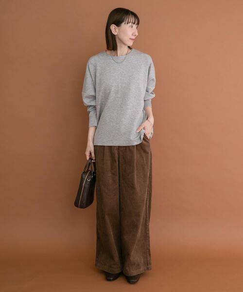 ITEMS URBANRESEARCH（アイテムズ アーバンリサーチ）の「ダンボールバックジッププルオーバー（Tシャツ/カットソー・レディース・オフホワイト/グレー系その他/ネイビー・FREE）」の17枚目の写真