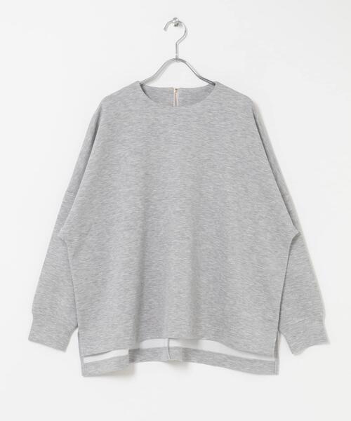 ITEMS URBANRESEARCH（アイテムズ アーバンリサーチ）の「ダンボールバックジッププルオーバー（Tシャツ/カットソー・レディース・オフホワイト/グレー系その他/ネイビー・FREE）」の18枚目の写真