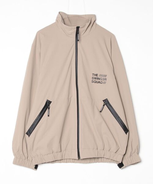 SWINGGGR(スウィンガー)の「THE SWINGGGR/ザ スウィンガー/NYLON TRACK JACKET(その他アウター・メンズ・ベージュ/ブラック・2/3)」の2枚目の写真